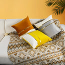 Axyaa Velvet Gold Splice Cushion Cover 45x45cm - Nordic Light Luxury Home Decor Patchwork Pillowcase
