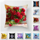 Axyaa Floral Cushion Cover - Sunflower Rose Dandelion Decorative Pillowcase