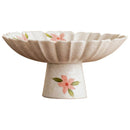 Ceramic Cherry Blossom High Footed Fruit Plate by Axyaa