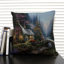 Axyaa Fairy Tale World Oil Painting Cushion Cover for Living Room Sofa