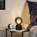 Axyaa Grey Glass Ball LED Desk Lamp | Nordic Modern Home Decor Table Light