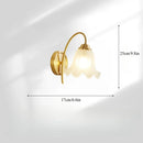 Axyaa French Cream Copper Wall Light with Glass Shade for Indoor Décor