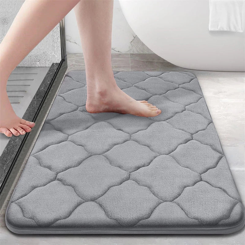 Axyaa Memory Foam Bath Mat Ultra Soft Non-Slip Water Absorbent Shower Rug