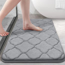 Axyaa Coral Velvet Bathroom Mat: Soft, Absorbent, Non-Slip, Machine Washable