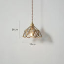 Axyaa Glass LED Pendant Lights Copper Nordic Style Modern Hanging Lamp