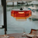 Axyaa Glass Lampshade Pendant Chandelier - Minimalist LED Lighting for Home Decor