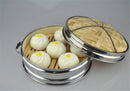 Axya Stainless Steel Bamboo Steamer Set for Cooking Various Foods