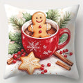 Axyaa Christmas Printed Pillow Cover Set for Festive Home Decor