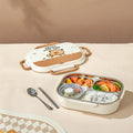 Axyaa Kids Stainless Steel Lunch Box Set with Cutlery & Carry Bag