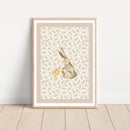 Axyaa Beige Bohemian Rabbit & Duck Wall Art Print Set - Forest Animal Room Decor