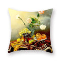 Axyaa Vase Flower Polyester Throw Pillowcase for Home Decor