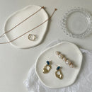 Axya Ceramic Jewelry Display Shelf Tray: Elegant Home Decor & Photography Prop