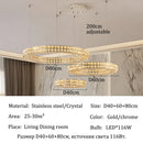 Axyaa Modern Crystal Chandelier LED Ceiling Pendant Lights