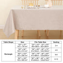 Axyaa Waterproof Faux Linen Rectangle Tablecloth for Kitchen & Dining