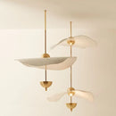 Axyaa Modern LED Chandelier Lotus Leaf Gold Lustre Pendant Light