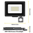 Axyaa Induction LED Flood Light with Adjustable PIR Sensor - Outdoor Floodlight