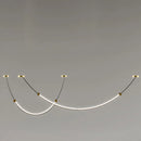 Axyaa Scandinavian Designer Arc Line Chandelier for Modern Living Room and Bar.
