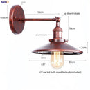 Axyaa Vintage Pull Chain LED Wall Lights Lens Stair Aisle Reading Bedside Lamp