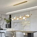 Axyaa Petal Shell Pendant Lights: Romantic Gold Hanging Chandeliers for Home Decor