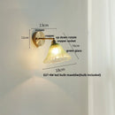 Axyaa Blue Glass Wall Sconce Nordic Modern Rotate Stair Light