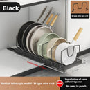Axyaa Pot Lid Storage Rack: Under Cabinet Sliding Organizer for Pots, Pans, and Dishes