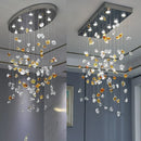 Axyaa Modern Crystal Dining Chandelier Stone Decorative Lights