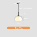 Axyaa Nordic Glass Chandelier Pendant Light Double Layer E27 Restaurant Kitchen Lighting