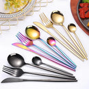 Axyaa 16-Piece Stainless Steel Tableware Set for Home, Hotel, and Restaurant