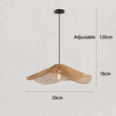 Axyaa Rattan Straw Hat Pendant Light - Retro Style for Home & Restaurant Decor