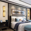 Axyaa All Copper Marble Wall Lamp for Living Room, Bedroom, and Aisle, New Chinese Style Luxurious Lighting
