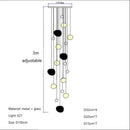 Axyaa Cobblestone Ceiling Chandelier Hanging Light Fixture for Villa Hotel Loft Stair Lighting