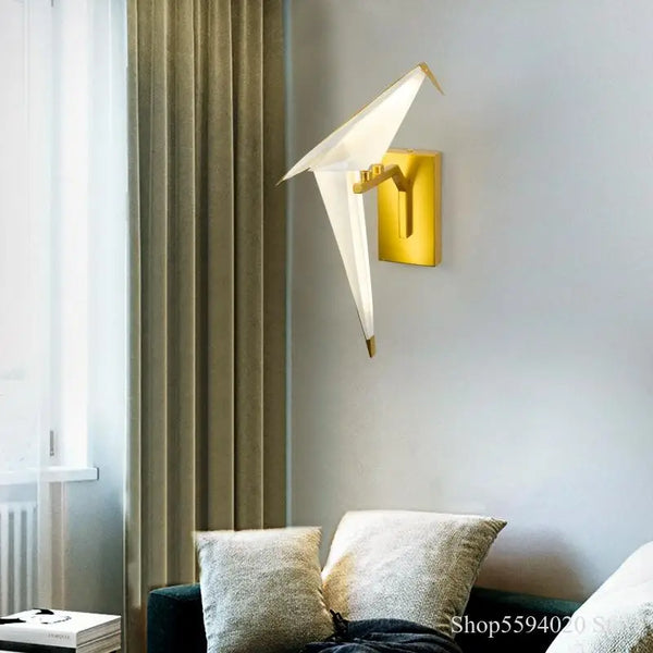 Axyaa Little Bird LED Wall Lamp: Modern Nordic Wall Sconce for Bedroom & Living Room