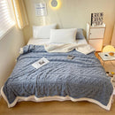 Axyaa Geometric Pattern Fleece Blanket: Soft & Cozy Throw for Sofa, Bed, Travel