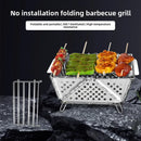 Axyaa Stainless Steel Portable Folding Barbecue Grill