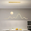 Axyaa Modern LED Pendant Chandelier for Dining Room, Kitchen, Bar - Designer Line Lighting