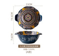 Axyaa Bohemian Retro Ceramic Tableware Set for Serving and Dining