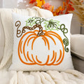 Axyaa Halloween Spider Web Embroidery Velvet Pillowcase for Home Decor