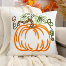 Axyaa Halloween Spider Web Embroidery Velvet Pillowcase for Home Decor
