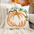 Axyaa Halloween Spider Web Embroidery Velvet Pillowcase - Home Decor