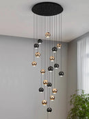 Axyaa Round Ball LED Pendant Lamp: Modern Nordic Living Room Lighting