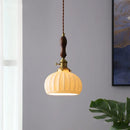 Axyaa Modern Ceramic Copper Chandelier Pendant Lights for Home Decor