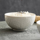 Axyaa White Porcelain Rice Bowl - Simple & High-End 2024 New Tableware
