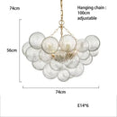 Axyaa Gold Chrome LED Ceiling Chandelier for Dining Room - Villa Lighting Fixture