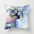 Axyaa Floral Cushion Cover - Sunflower Rose Dandelion Decorative Pillowcase