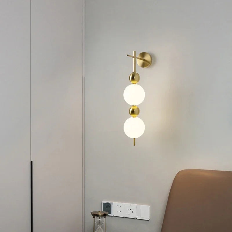 Axyaa Nordic Circle Wall Lamp for Minimalist Bedroom and Living Room