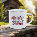 Axyaa Couple Bear Enamel Mug - Valentine's Coffee Cup Gift
