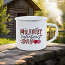 Axyaa Couple Bear Enamel Mug - Valentine's Coffee Cup Gift
