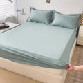 Axyaa White Cotton Fitted Sheet Set, 180x200, 3Pcs