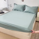 Axyaa White Cotton Fitted Sheet Set, 180x200, 3Pcs