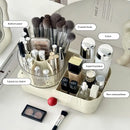 Axyaa Rotating Makeup Organizer with Drawer, Large Capacity Cosmetic Display Case.